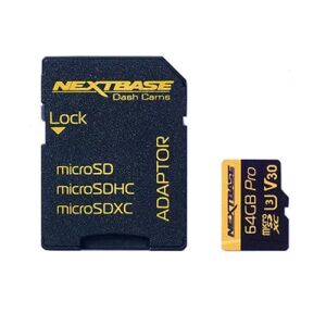 Nextbase 64GB U3 MicroSD kártya + SD adapter autós kamerához