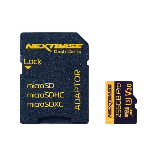 Nextbase 256GB Micro SD karta s adaptérom, trieda rýchlosti U3, 70 MB/s pre autokameru