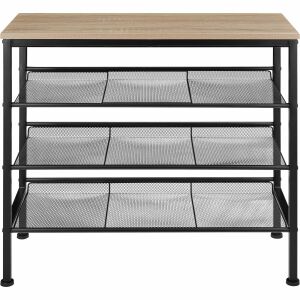 Tectake Wolverhampton Regał na Buty - Styl Industrialny - 75,5 cm 138743654 - Meble do holu wejściowego