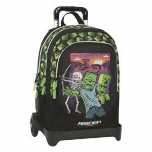 Minecraft Movie kerekes iskolatáska Minecraft karakterekkel nyomtatva, tökéletes iskolába. - Minecraft