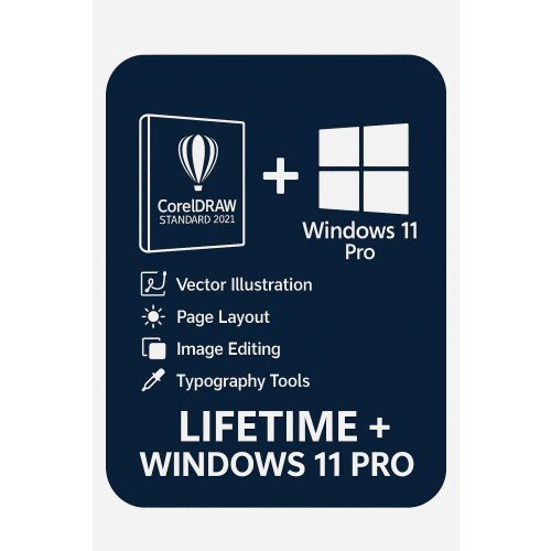 CorelDRAW Standard 2021 Lifetime + Windows 11 Pro