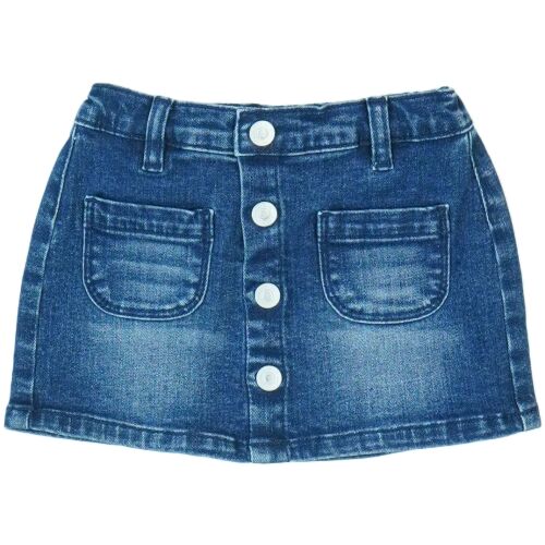 Benetton Kék Pamut Lány Szoknya - 74-es méret, Gumis derék