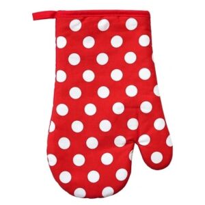 Hitzeschutzhandschuh rot mit weißen Punkten 138745769 - Topfhandschuhe