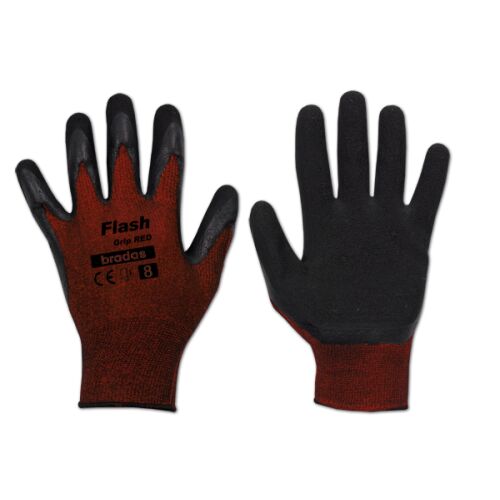 Mănuși FLASH GRIP RED din latex, mărimea 10 138745826