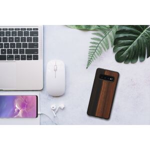 MAN&WOOD Smartphone-Hülle Galaxy S10 Ebenholzschwarz 138745860 - Technische Artikel & Elektronik