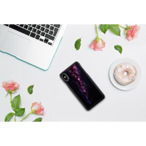 Carcasă iKins pentru smartphone iPhone XS Max Calea Lactee neagră