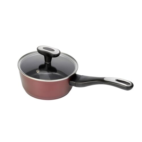 Jata CF916 16cm Kochtopf mit Deckel, Burgunderrot