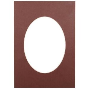 Passepartout 21x29,7, ciemnobrązowy owalny 138746881 - Ramka na zdjęcia