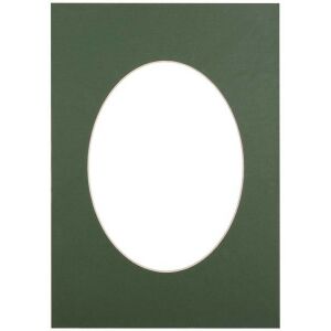 Passepartout 21x29,7, zielony owalny 138746990 - Ramka na zdjęcia