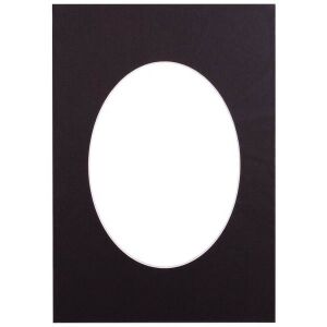 Passepartout 21x29,7, czarny owalny 138747010 - Ramka na zdjęcia