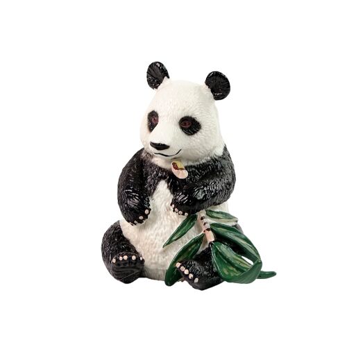 Gyűjtői Panda Figura bambusszal - Lean Toys