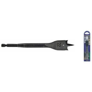 Wiertło płaskie do drewna 25 mm, wzmocniony korpus, trzpień sześciokątny 1/4 cala 138747520 - Wiertło