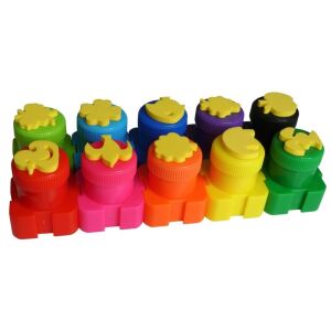 Colorino Kids Ujjfesték készlet - 10 szín, formázott kupakokkal