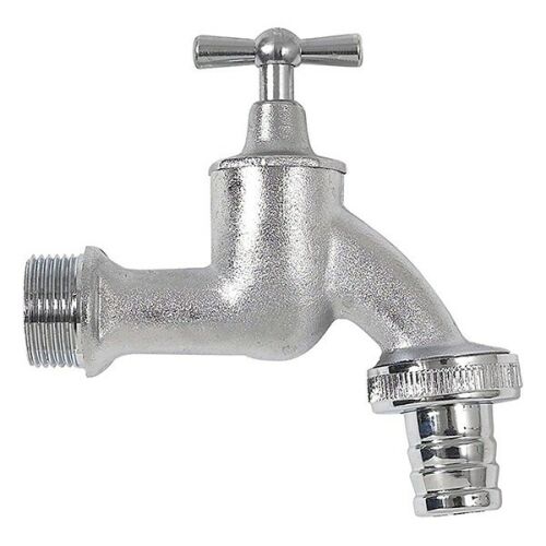 Verchromter ¾-Zoll-Wasserhahn, Nahaufnahme