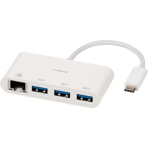 Vivanco adapter USB-C - LAN + hub s 3 porta (45388) 138748984 - USB hub