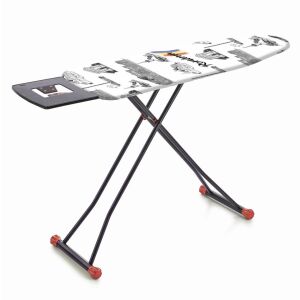 Heinner Care vasalódeszka 125x42 cm romániai nevezetességek mintával fehér háttérrel - Vasalódeszka és Vasalódeszka huzat