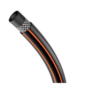 Záhradná hadica Carat ¾ palca, čierna s oranžovými pruhmi - Zavlažovanie