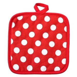 Podkładka żaroodporna czerwona z białymi kropkami 138749091 - Podstawka