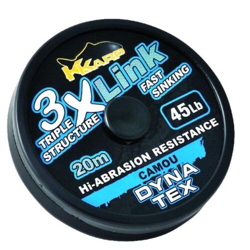 K-Karp Dyna Tex 3X-Link Camou Fonott Horgász Előkezsinór - 20m, 25lb 138751765