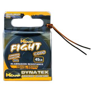 K-Karp Dyna Tex Fight Core - 5m 45lb Camou Barna Fonott Zsinór 138751801 - Fonott előkezsinór