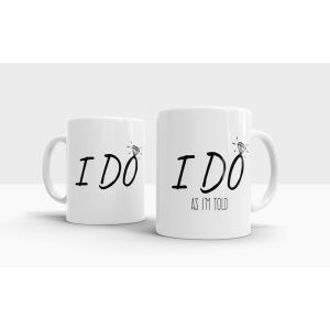 "I Do" Vicces Bögre Szett Újdonsült Házasoknak - 2 db Kerámia Bögre 138752323 - Ajándék bögre