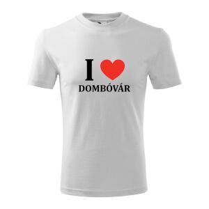 "I Love Dombóvár" Póló - Unisex, 100% Pamut, Fehér 138752268 - Ajándék póló