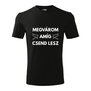 Tanári Póló - Megvárom amíg csend lesz - 100% Pamut, Több színben 138752412 - Ajándék póló