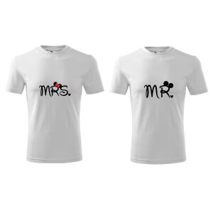Mr & Mrs Páros Póló Szett - Mickey Egér Design, 100% Pamut 138752450 - Ajándék póló