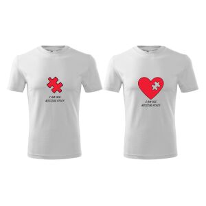 Szerelmes Páros Póló - Hiányzó Puzzle Darab Mintás, 100% Pamut 138752513 - Ajándék póló