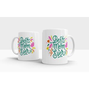 "Best Mom Ever" Kerámia Bögre - 3 dl - Ajándék Anyukáknak 138752491 - Ajándék bögre