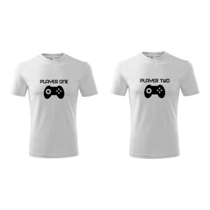 Gamer Páros Póló - Player One & Player Two - Szerelmes Gamer Szett 138752506 - Ajándék póló