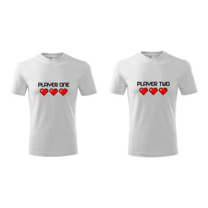 Gamer Páros Póló - Player One / Player Two - Szerelmeseknek 138752507 - Ajándék póló