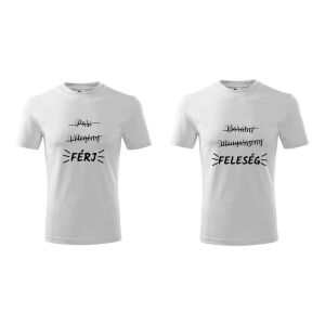 Újdonsült Férj és Feleség Páros Póló Szett - 100% Pamut 138752509 - Ajándék póló