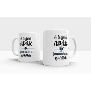 Egyedi Apák Napi Bögre - Választható Hónappal - 3 dl 138752612 - Ajándék bögre