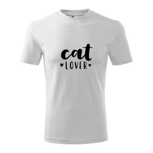 Cat Lover Fehér Pamut Póló - Unisex Macskás Póló 138752549 - Ajándék póló