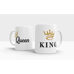 Queen & King Kerámia Bögre Szett - Páros Ajándék 138752556 - Ajándék bögre
