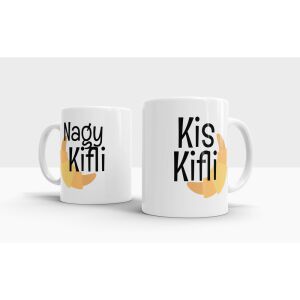 Kifli Páros Bögre Szett - Kis Kifli & Nagy Kifli - 2 db, 3 dl 138752561 - Ajándék bögre