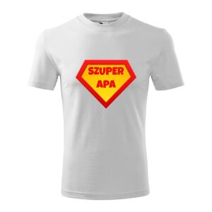 Szuper Apa Fehér Pamut Póló - Férfi/Unisex 138752630 - Ajándék póló