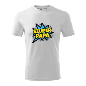 Szuper Papa Póló - 100% Pamut, Férfi/Unisex 138752638 - Ajándék póló