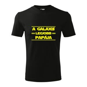 A Galaxis Legjobb Papája Férfi/Unisex Póló - 100% Pamut, Fekete 138752639 - Ajándék póló