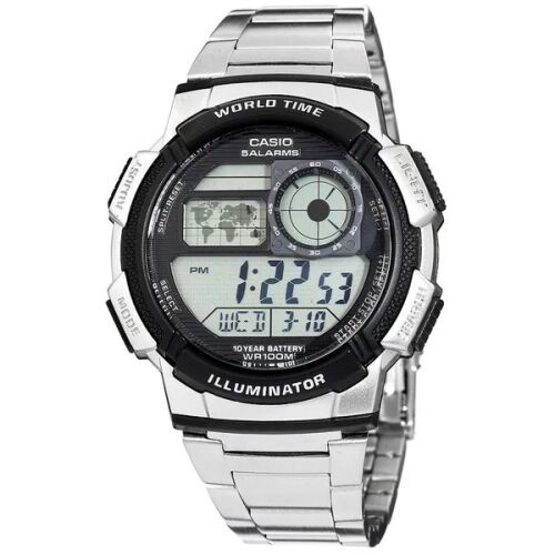 Casio AE-1000WD-1A męski zegarek cyfrowy, czas światowy, WR100 138756172