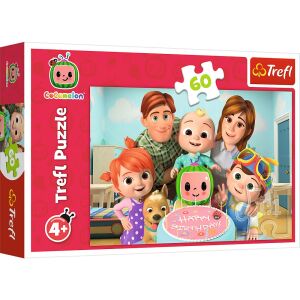 Trefl 60-teilige Cocomelon Puzzlebox mit der Cocomelon Familie - Trefl Puzzle