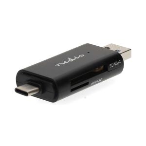 Pogled pod kutom na Nedis USB-C i USB-A Dual čitač kartica - USB Hub