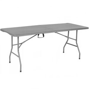 Összecsukható Rendezvényasztal - 180x70 cm, Szürke, Hordozható