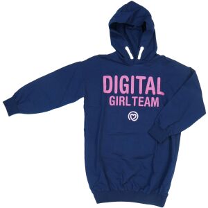 Benetton 'Digital Girl Team' Kék Kapucnis Pulóver - Lány - 128 138761803 - Gyerek pulóver