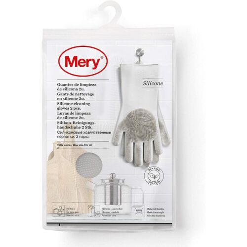 Mănuși de curățare din silicon, 2 buc., 34,5x15,5x2,6 cm, gri deschis 138762088
