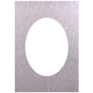 Passepartout 15x21, srebrny owalny 138762131 - Ramka na zdjęcia