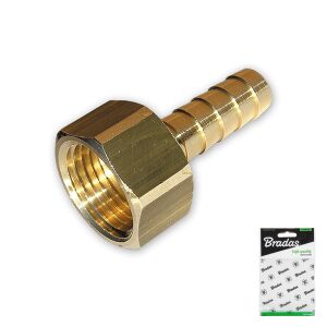 Réz Tömlőcsatlakozó - 9 mm-es tömlőhöz, 1/2"-os anya 138762229 - Tömlőösszekötő