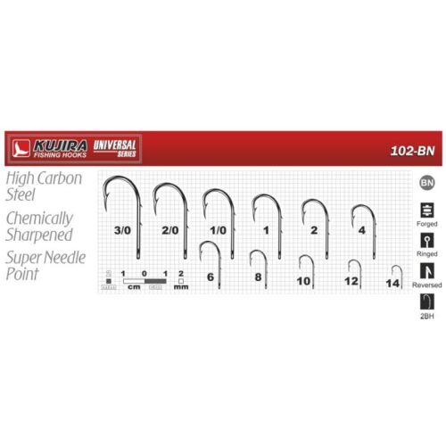 KUJIRA Univerzális Horgok - 102BN - Magas Széntartalmú Acél 138762256