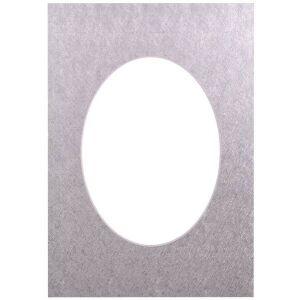 Passepartout 21x29,7, owalny srebrny 138762291 - Ramka na zdjęcia
